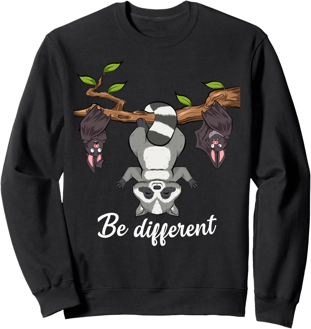Be different Waschbär und Fledermäuse Sweatshirt
