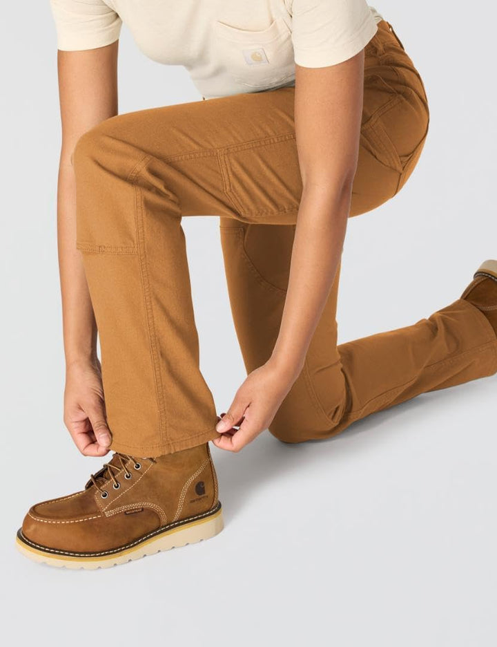 Carhartt Damen Rugged Flex Loose Fit Canvas Double-Front Work Pant Hose XXS Braun (Carhartt Brown),