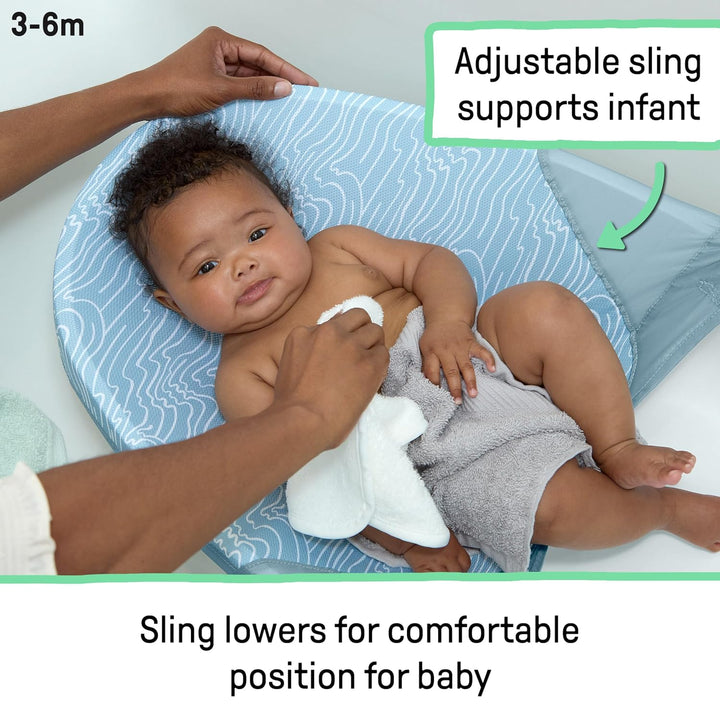 Ingenuity Full Comfort 3-in-1-Badewanne, 3-Phasen-Nutzung, Stützendes Tragetuch, Gestützter Sitz, OM