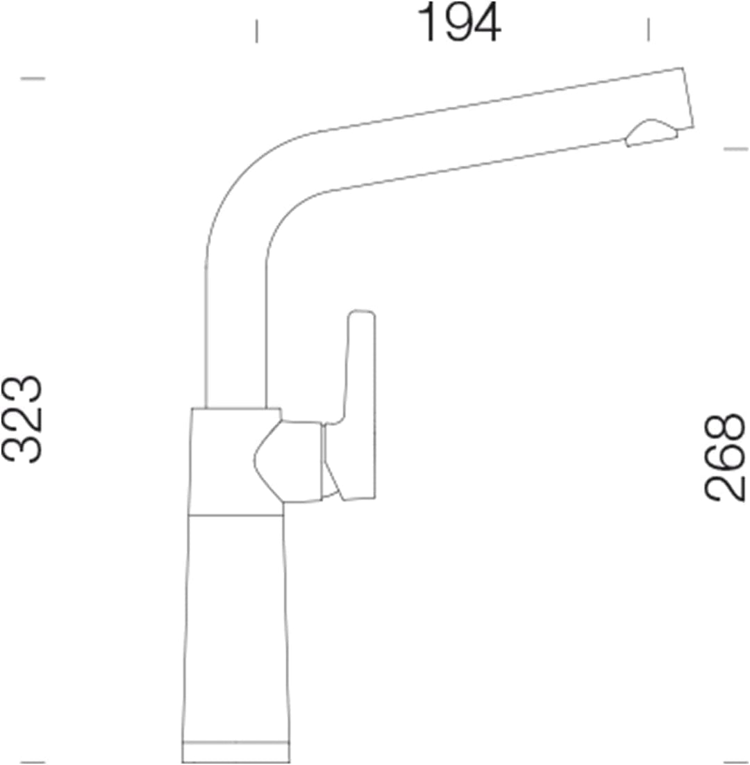 SCHOCK Küchenarmatur SC-540 Bronze – Hochdruck Armatur CRISTALITE mit Festauslauf und Standard Norm-