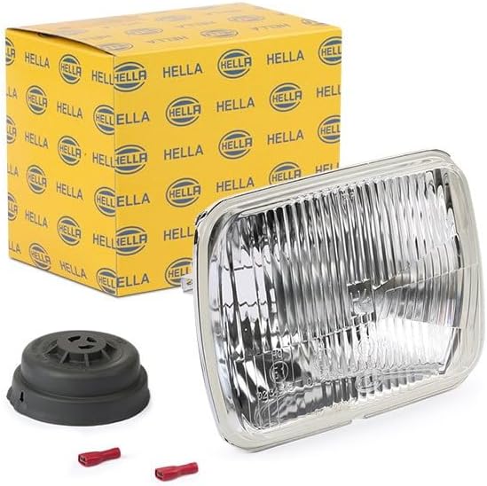 HELLA - Halogen-Hauptscheinwerfer - 12/24V - Referenzzahl: 17.5 - Bügelbefestigung/Anbau - Stecker: