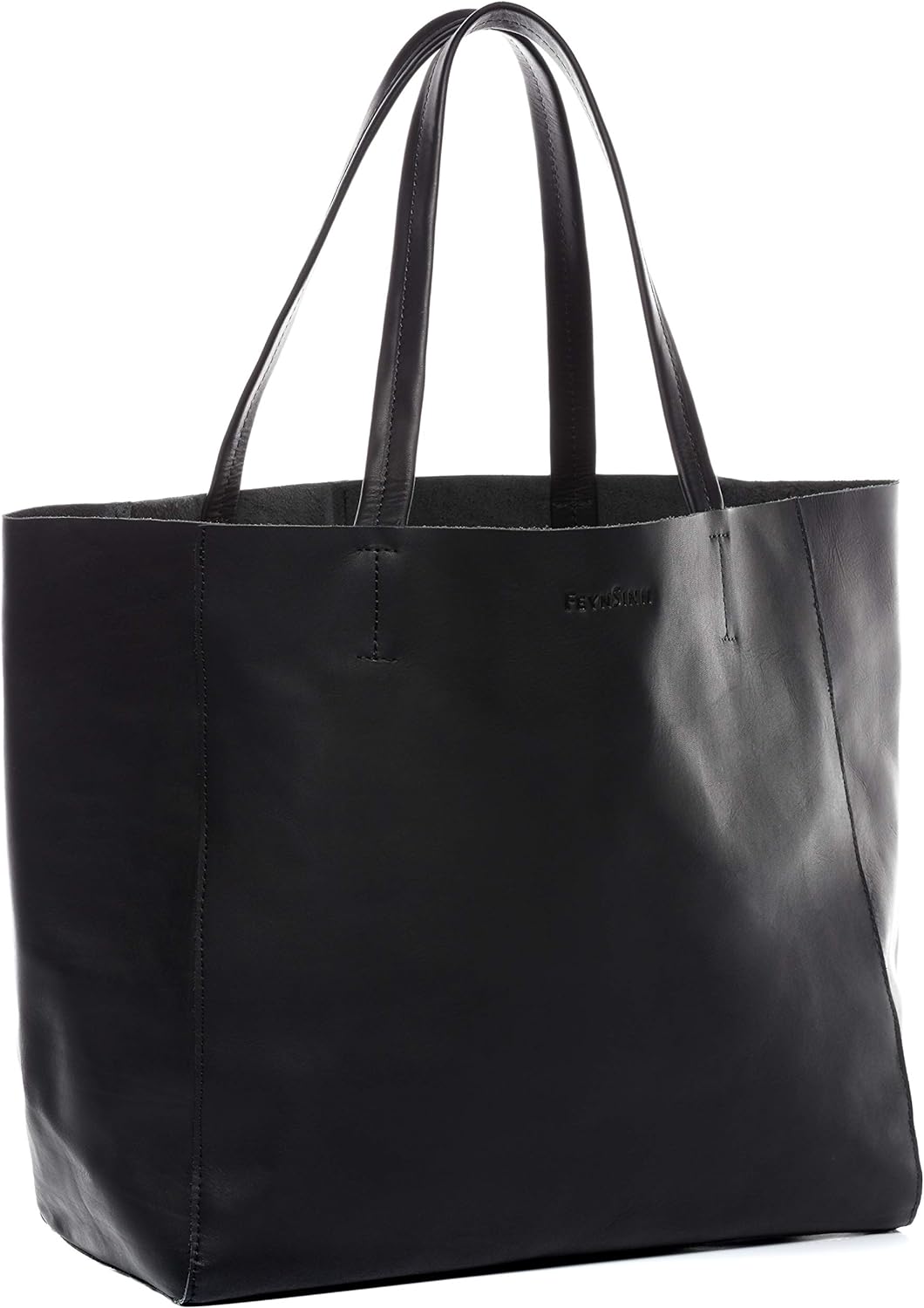 FEYNSINN BERLIN Handtasche mit langen Henkeln AURI aus Anilin-Leder I Henkeltasche XL gross für Dame