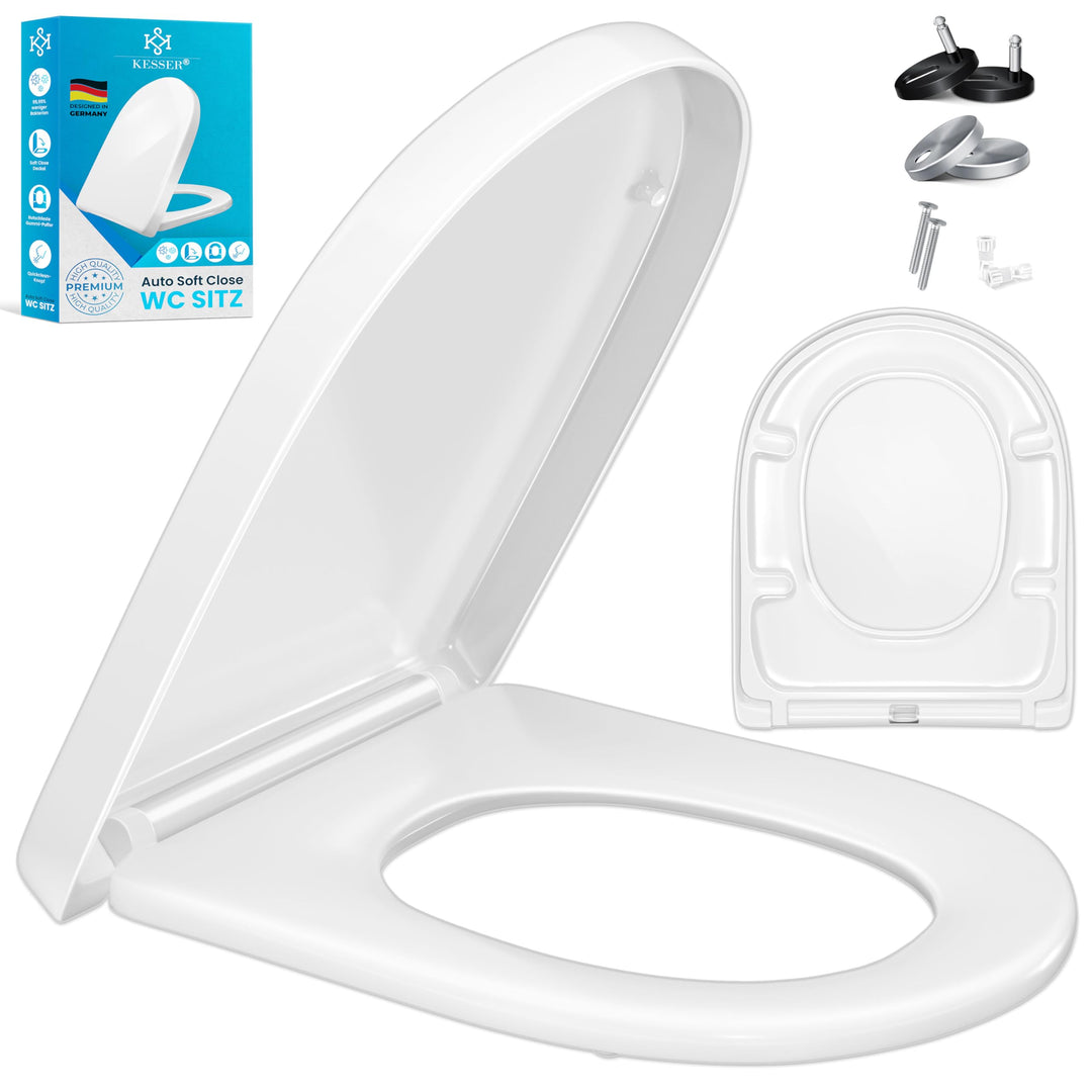 KESSER® WC Sitz mit Absenkautomatik Toilettendeckel Quick-Release-Funktion und Softclose - einfache