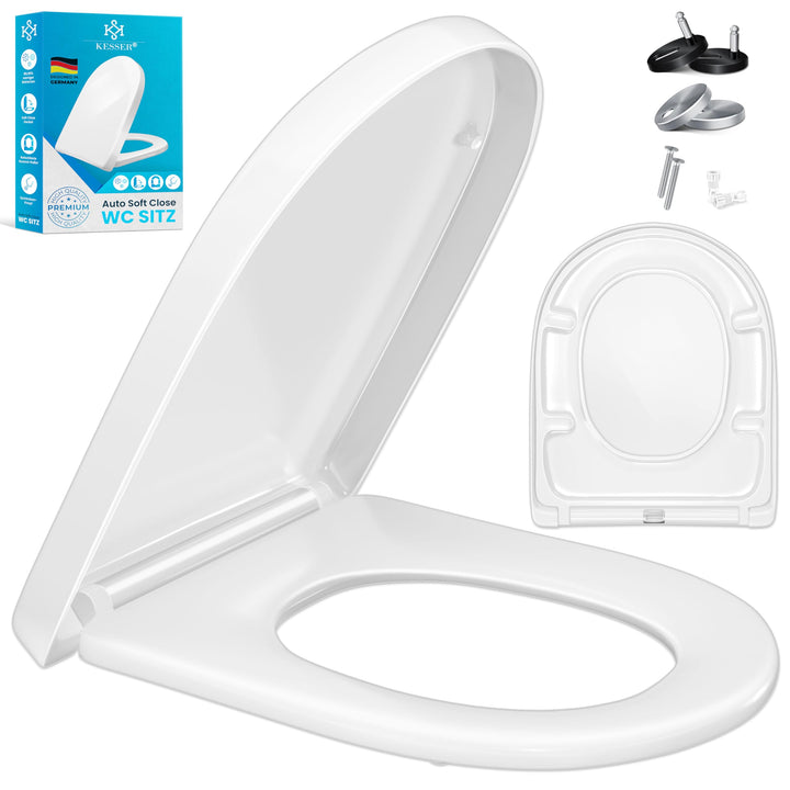 KESSER® WC Sitz mit Absenkautomatik Toilettendeckel Quick-Release-Funktion und Softclose - einfache