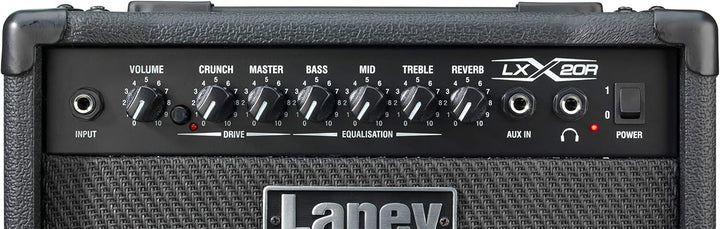 Laney LX Series LX20R - Guitar Combo Amp - 20W - 8 inch Woofer - With Reverb 20" Black, 20" Black