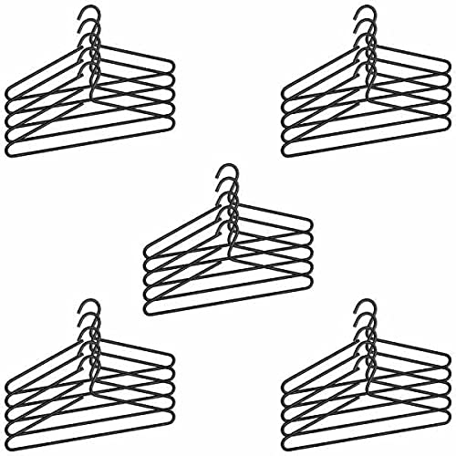 WENKO Kleiderbügel Mod. Lux 25er Set für Garderoben in minimalistischer Ausführung aus Aluminium rut
