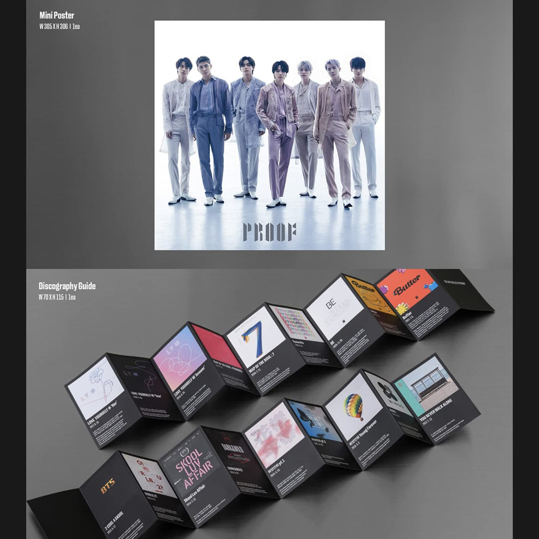 BTS - [Proof] (Compact Edition) Outer Sleeve + Booklet + CD Plate + CD + Photocard + Postcard + Mini