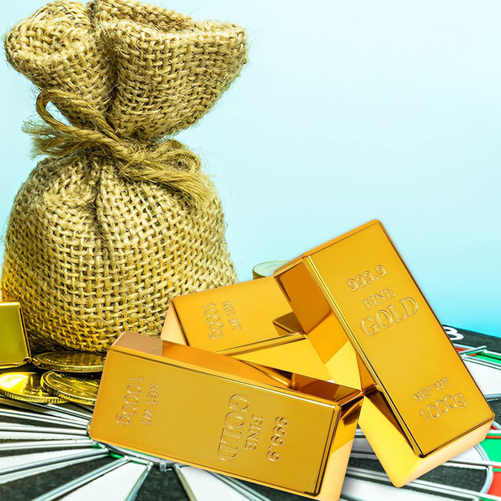 Gadpiparty 5 Stück Riegel Ziegel Barren Glitzernde Film-Requisite Simulierte Geschenkboxen Süssigkei