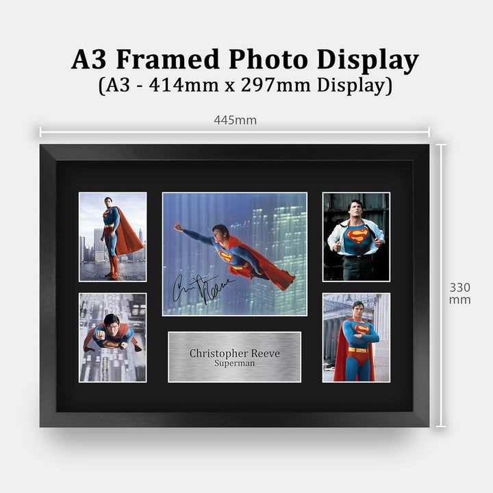 HWC Trading FR A3 Christopher Reeve Superman Geschenke Gedruckt, Signiert Autogramm Bild Display Für