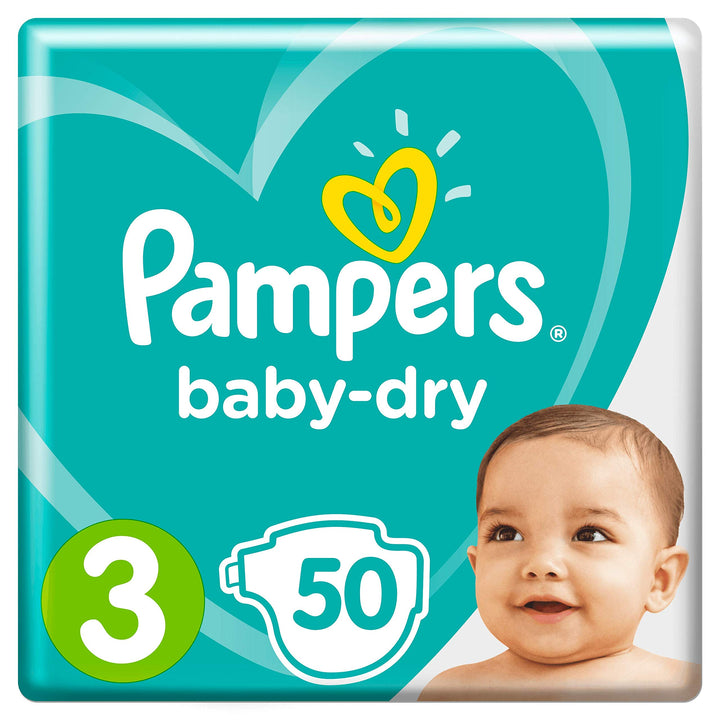 Pampers (Alte Version), Baby Windeln Grösse 3 (6-10 kg), 50 Stück