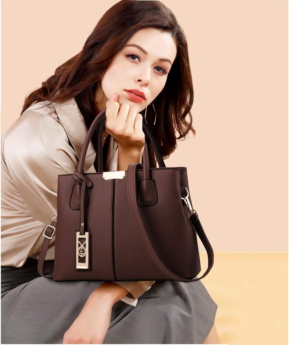 COCIFER Geldbörsen und Handtaschen für Damen, Schultertasche, Tragegriff, Satchel D Kaffee, D Kaffee