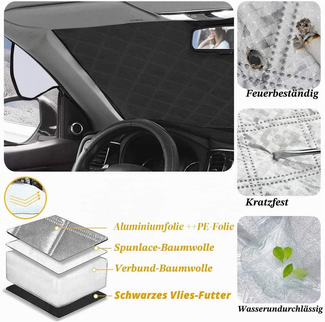 WIN.MAX Frontscheibenabdeckung Auto Scheibenabdeckung Faltbar Sonnenschutz Winter Windschutzscheiben