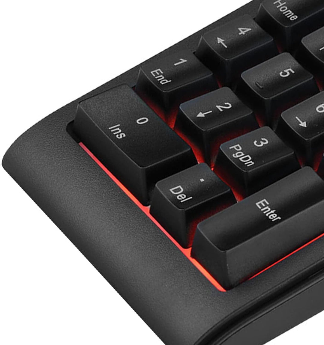 Ouitble USB Numerische Tastatur 19 Taste Tragbare -Nummernpad mit 3 Farben LED -Rückbeleuchtung für