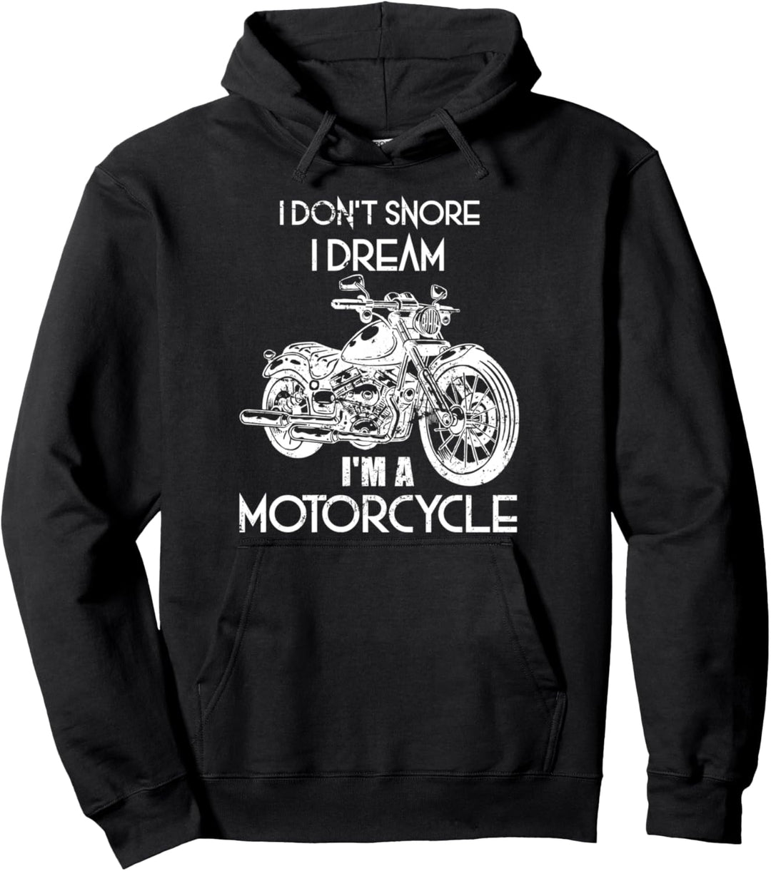 Ich schnarche nicht ich träume ich bin ein Motorrad Fahrer Pullover Hoodie