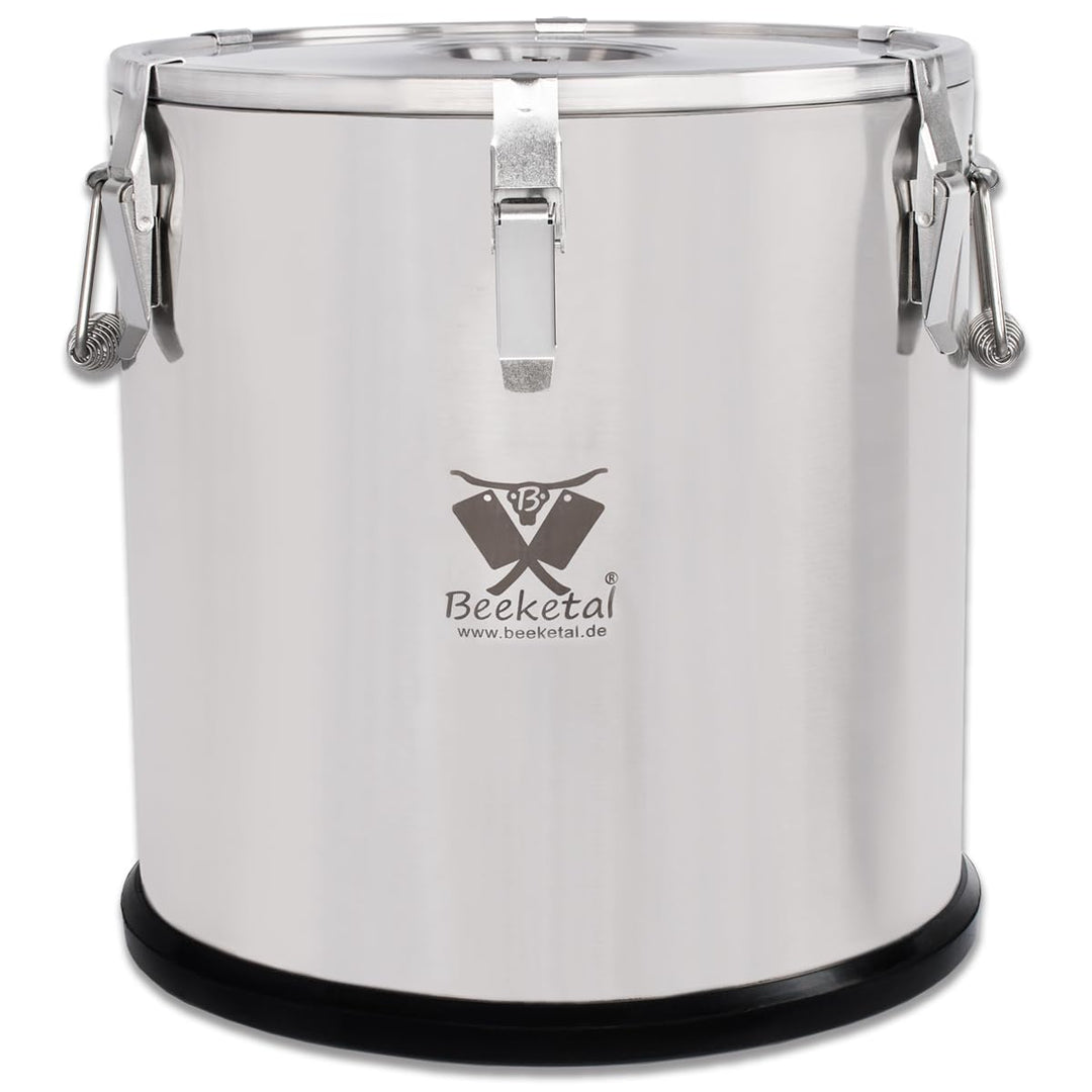 Beeketal 'BTB-50P' Edelstahl Thermobehälter mit 50 L Gesamtvolumen (Max. 47,5 L Füllmenge) | Doppelw