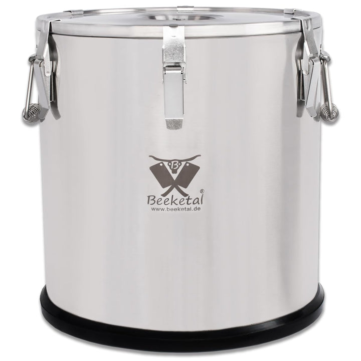 Beeketal 'BTB-50P' Edelstahl Thermobehälter mit 50 L Gesamtvolumen (Max. 47,5 L Füllmenge) | Doppelw