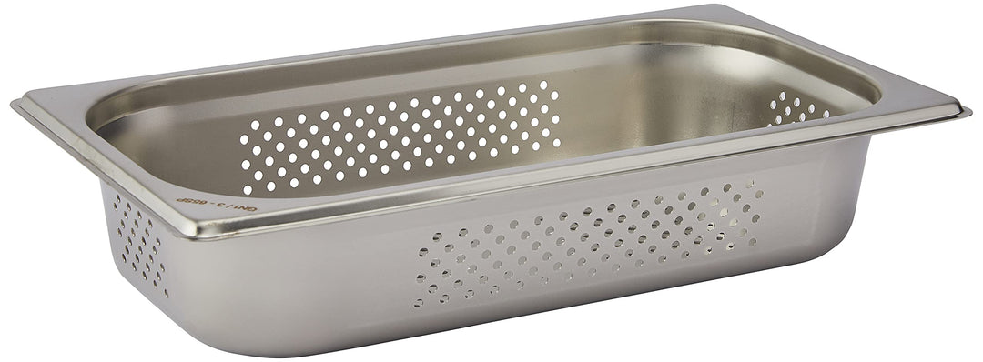 SARO GN-Behälter 1/3 perforiert – Edelstahl – Tiefe 65 mm – Inhalt 2,5 L – Für Dampfgarer & Warmhalt