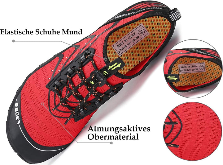 SAGUARO Badeschuhe für Herren Damen - 7/9 Drainagelöcher Schnelltrocknende rutschfest, Gr 35-48 43 E