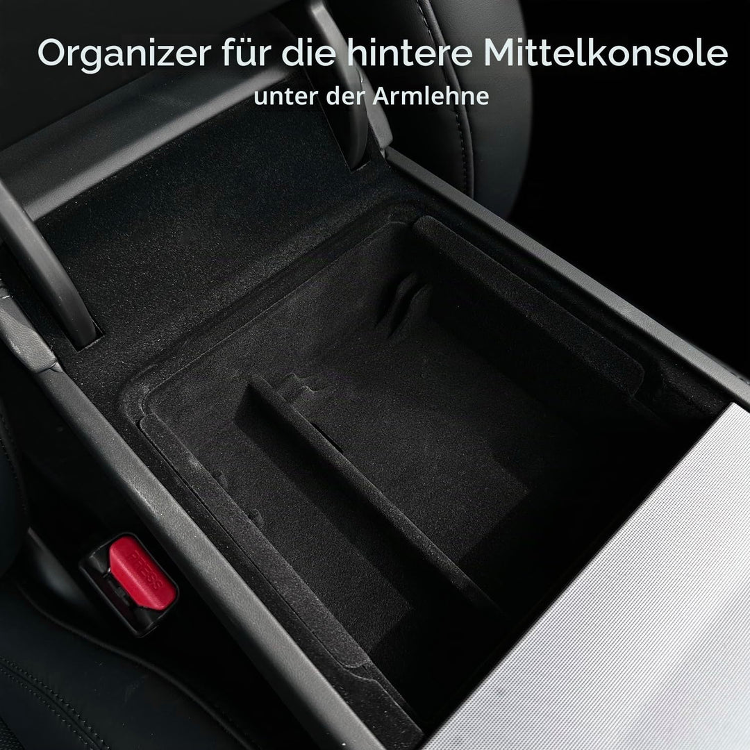 TOPABYTE Mittelkonsole Organizer für Tesla Model 3 Highland 2024 Armlehnenablage Zubehör Armlehne Au