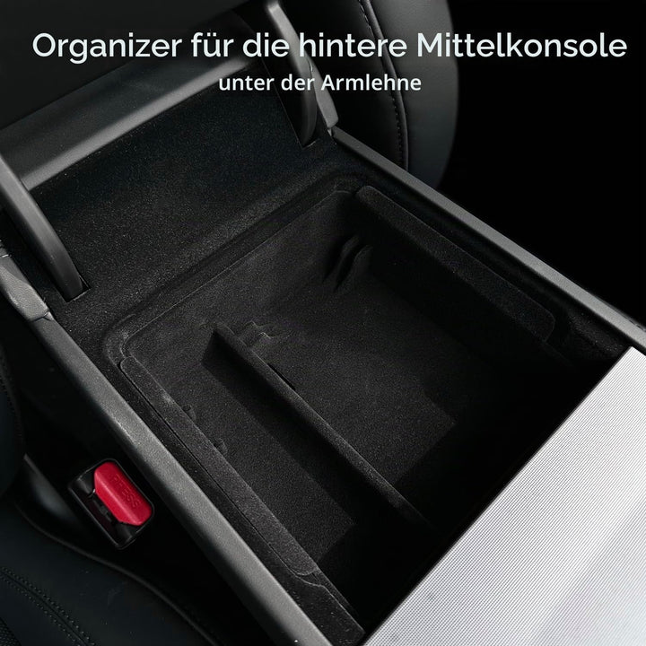 TOPABYTE Mittelkonsole Organizer für Tesla Model 3 Highland 2024 Armlehnenablage Zubehör Armlehne Au