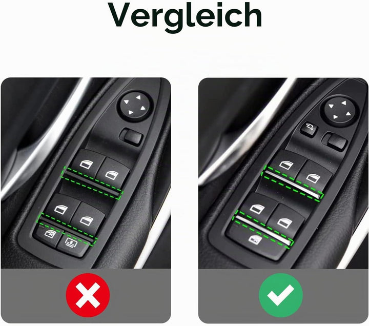 4PCS Auto Fenster Schalter Abdeckung Cover Carbon Fiber Aufkleber ABS Fenstersteuerungsschalter komp