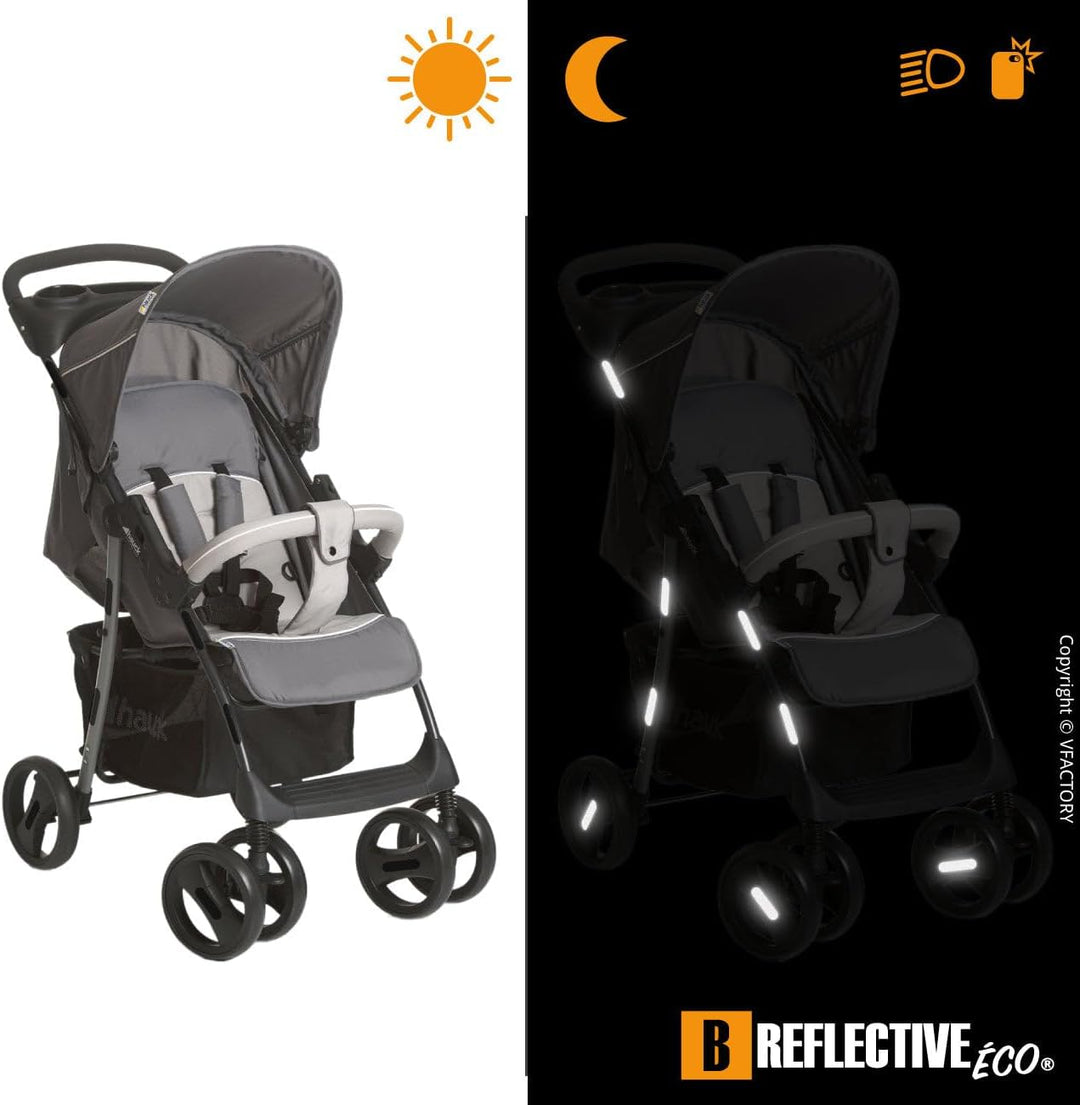 B REFLECTIVE - 6 x Set Aufkleber Retro Reflektierende Aufkleber Motorradhelm, Fahrrad, Roller,... –