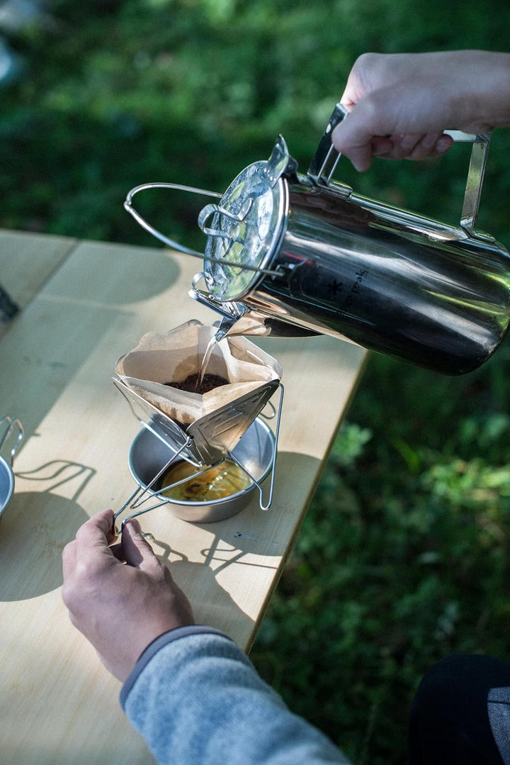 Snow Peak Collapsible Coffee Drip Cooking System Silber 4" W: 4" H: 3.75, Silber 4" W: 4" H: 3.75