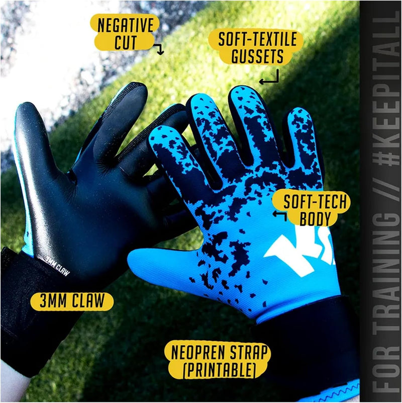 KEEPERsport Torwarthandschuhe - Varan Challenge - 3mm Grip - Fussballhandschuhe für Erwachsene und K