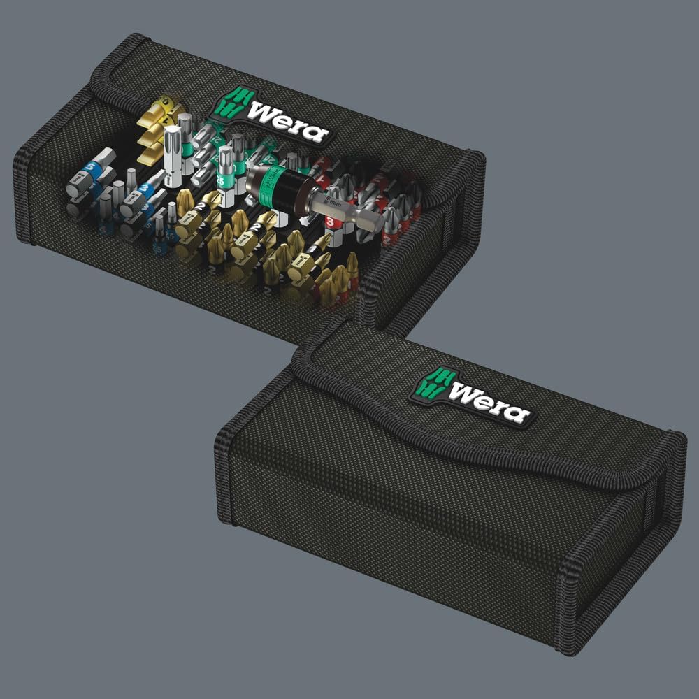 Wera Bit-Sortiment, Bit-Safe 61 BiTorsion 1, 61-teilig, Schwarz, Einheitsgrösse, 05057441001 Single,