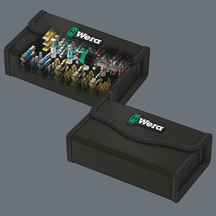 Wera Bit-Sortiment, Bit-Safe 61 BiTorsion 1, 61-teilig, Schwarz, Einheitsgrösse, 05057441001 Single,