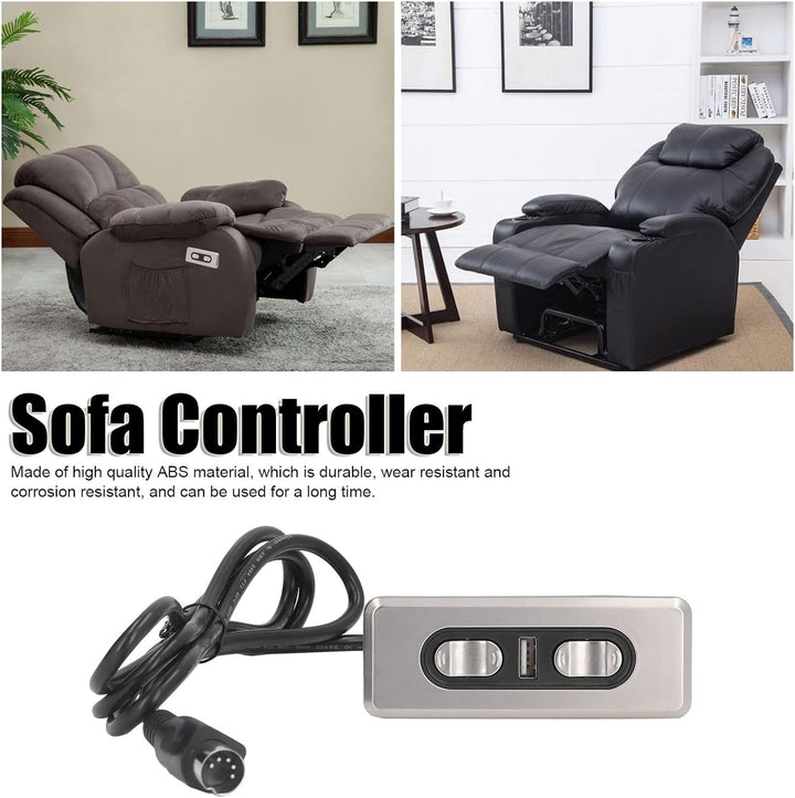 HEEPDD Elektrische Sofa-Steuerung, Dual-Motor-Elektro-Sofa-Handsteuerung, Elektrische Sofa-Steuerung