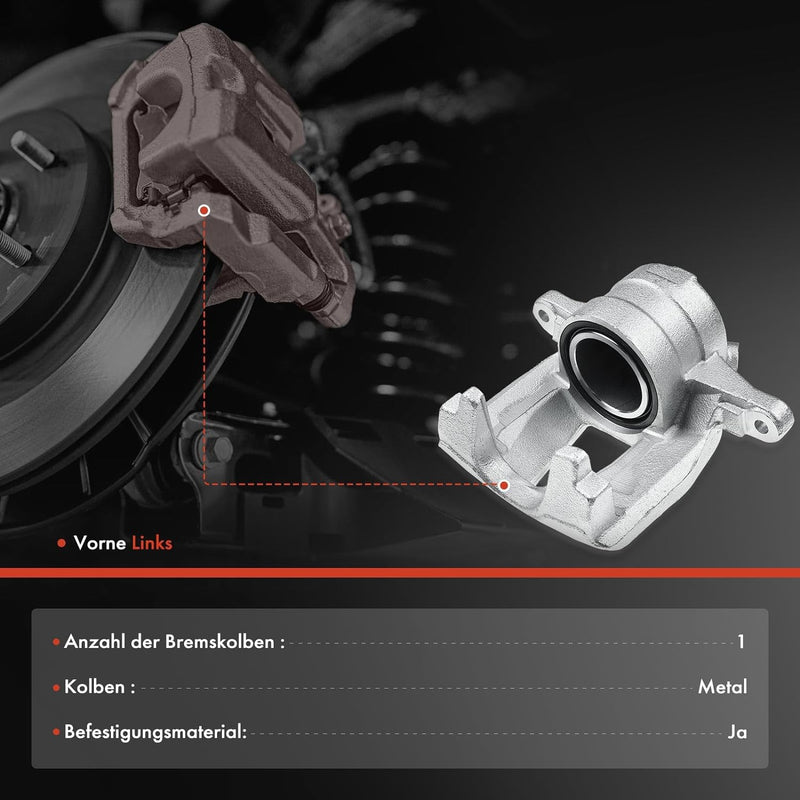 Frankberg Bremssattel Bremszange Vorne Rechts Kompatibel mit Idea 350 1.2L 1.4L 2004-2012 Stilo 192