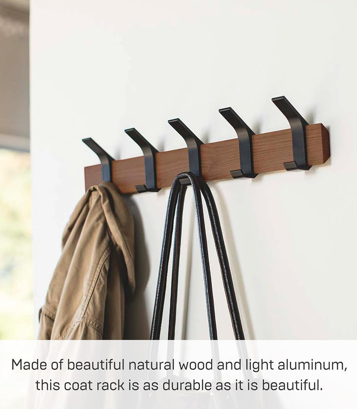 Wall coat rack - Rin - brown Schwarz, Schwarz