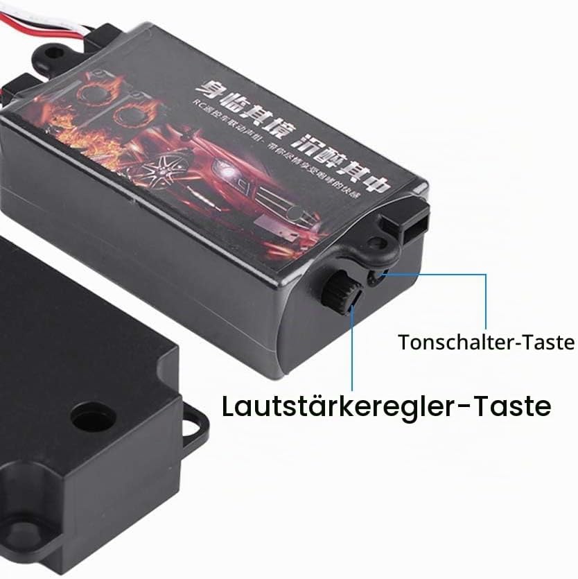 RC Auto Motor Sound Simulator, RC Car Engine Sound Simulierter mit 1 Lautsprecher für 1/10 Fahrzeugm