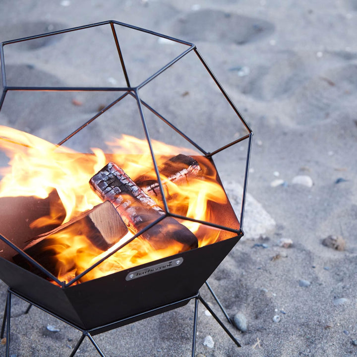 Barbecook Jura feuerkorb Garten klein, terassen Dekoration, schwarz, 42.5x42.5x70cm Schwarz Ø 60 Sta