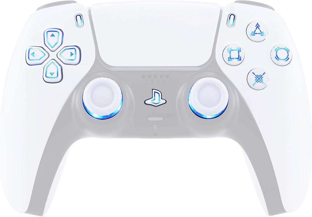 eXtremeRate DTF LED Kit für ps5 Controller BDM-030/040, Ersatz leucht D-Pad Thumbstick Share/Option/
