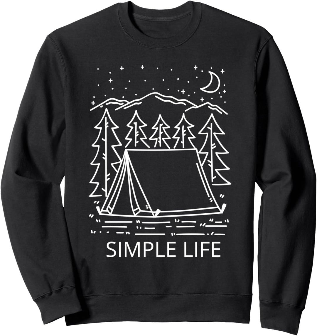 Simple Life Outdoor Wander Camping Berge Übernachtung Sweatshirt