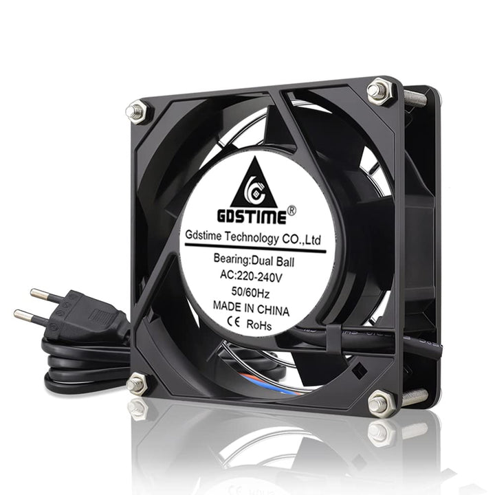 GDSTIME 230V Lüfter 92mm AC 92 x 25mm 220V Lüfter Dual Kugellager Axiallüfter, 92 x 25mm