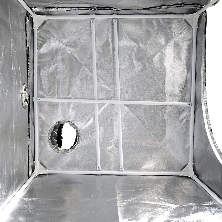 Growzelt Indoor Anbauzelt, Grow Tent mit Lichtdicht, Gewächshaus, schwarz, Pflanzzelt (120x120x200),