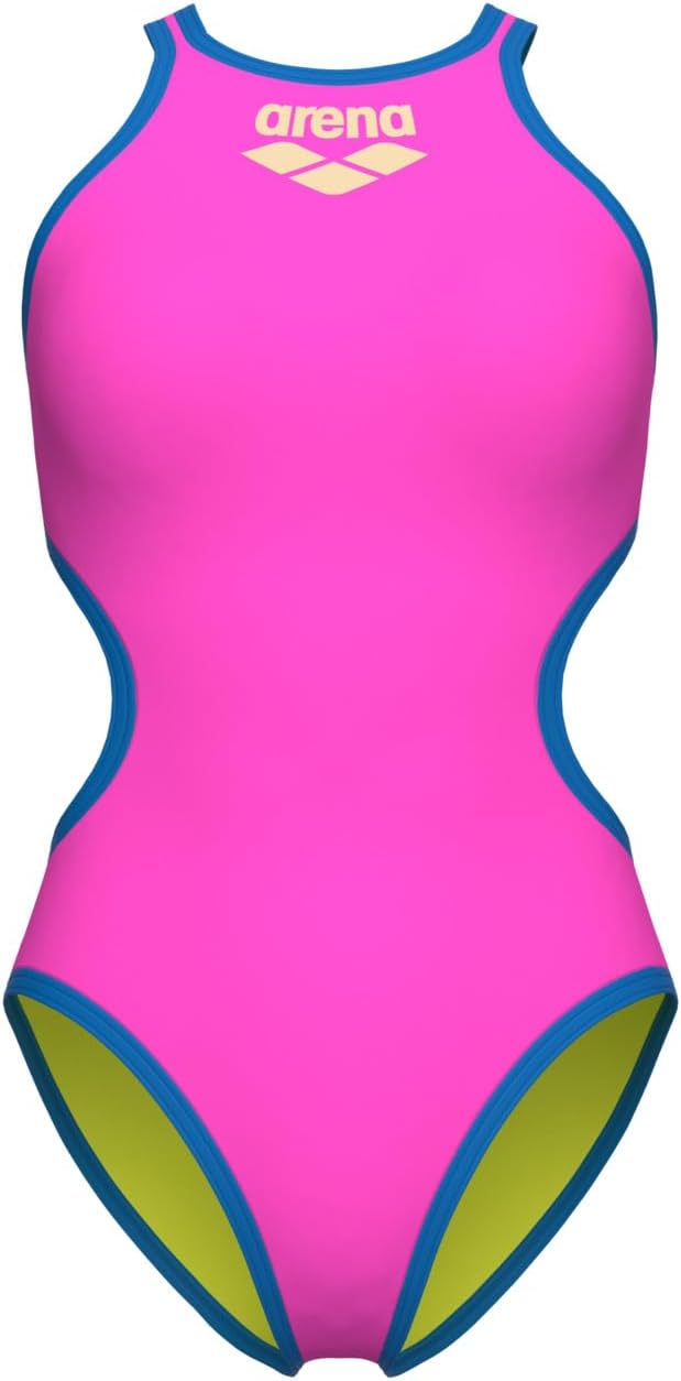 Arena Damen W Arena One Biglogo One Piece Badeanzüge (1er Pack) 30 Shocking Pink-blue River, 30 Shoc