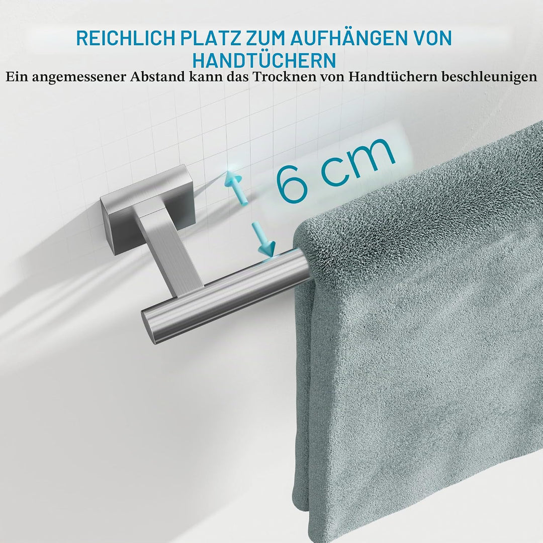 60cm Handtuchhalter Gebürstet - 304 Edelstahl Handtuchhalter Wand，Badetuchhalter Badetuchstange Hand