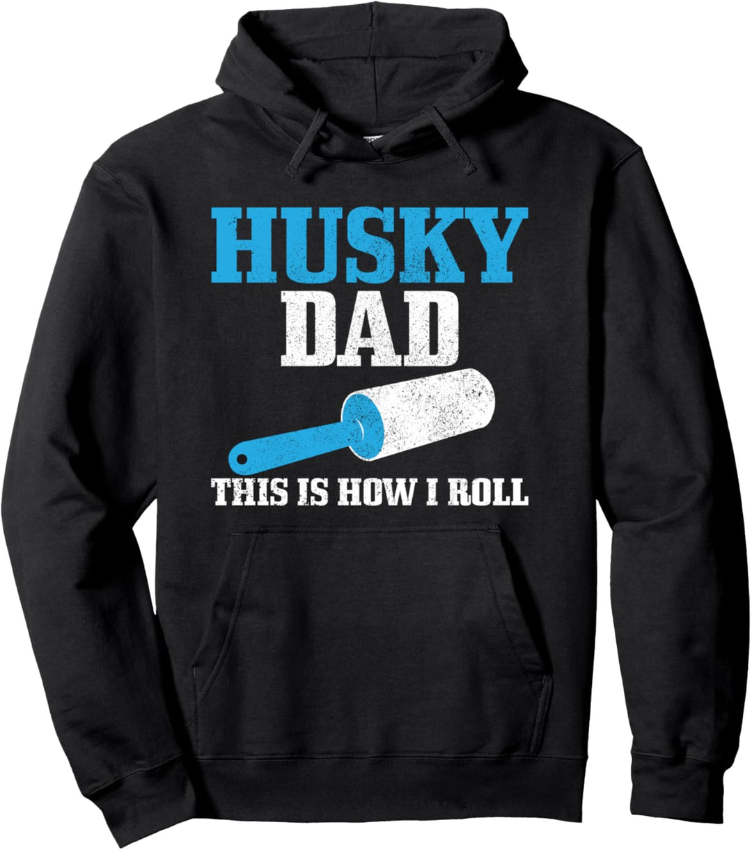 Husky Dad Hundehaar, lustig, sibirischer Husky Pullover Hoodie