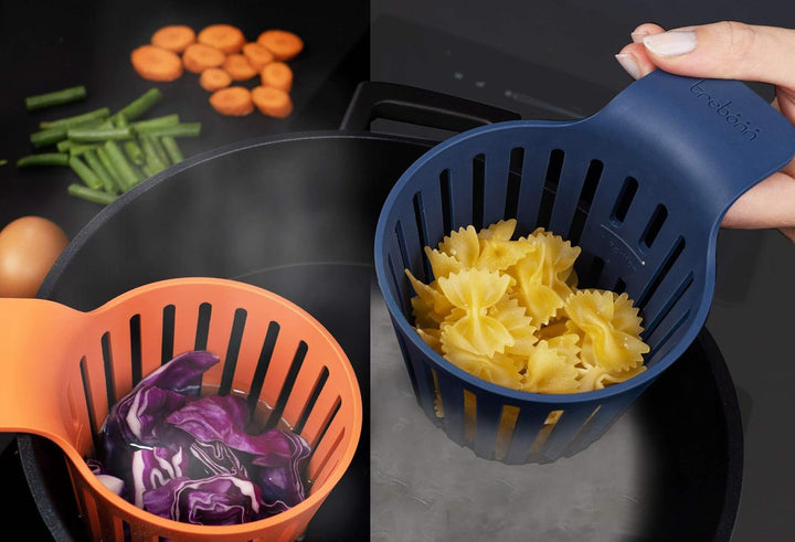 Trebonn Cookin' Pods - Cooking Draining Pasta Set Und Dampfgarer aus hitzebeständiges Nylon. Dampfga
