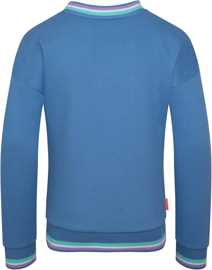 Trollkids Girls Senja Sweatshirt 92 Cornflower, 92 Cornflower