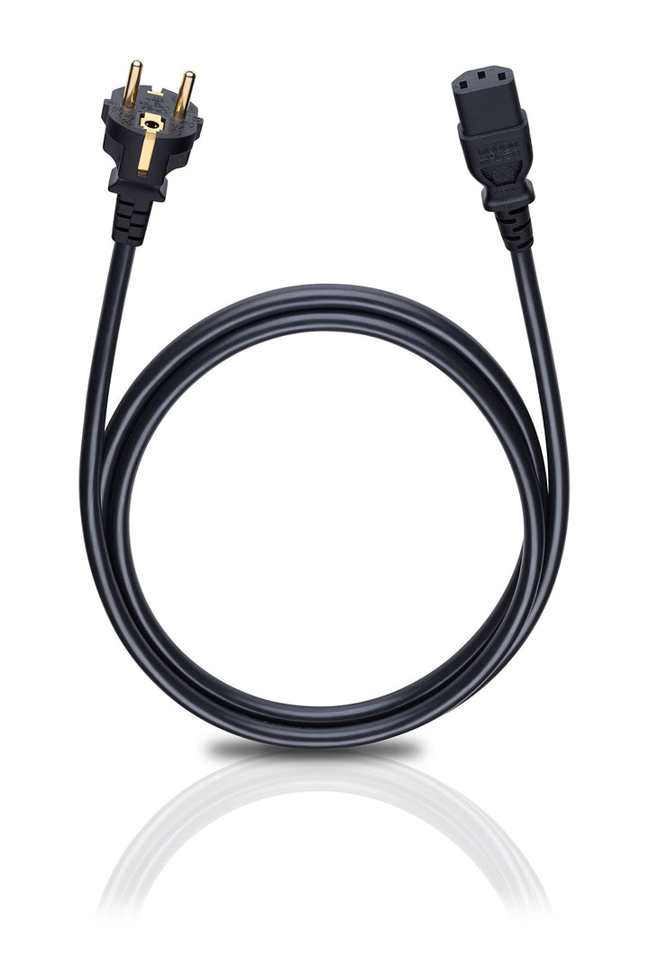 Oehlbach Powercord C13 / 500 - Netzkabel mit Schukostecker & Kaltgerätekupplung - VDE geprüft, hochf