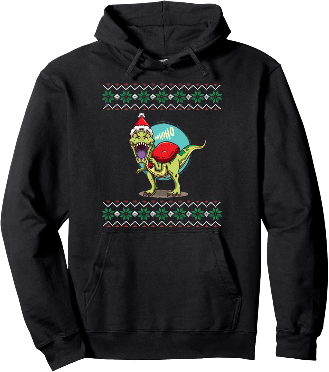 Ugly Christmas Sweater Ugly Sweater Dino Dinosaurier Pullover Hoodie