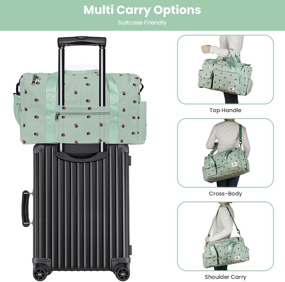 Sporttasche Damen, Sporttasche Kinder, Faltbare Reisetasche Weekender mit Schuhfach und Nassfach, Re