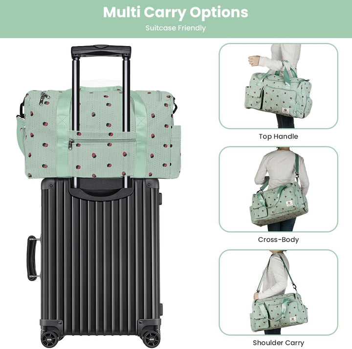 Sporttasche Damen, Sporttasche Kinder, Faltbare Reisetasche Weekender mit Schuhfach und Nassfach, Re