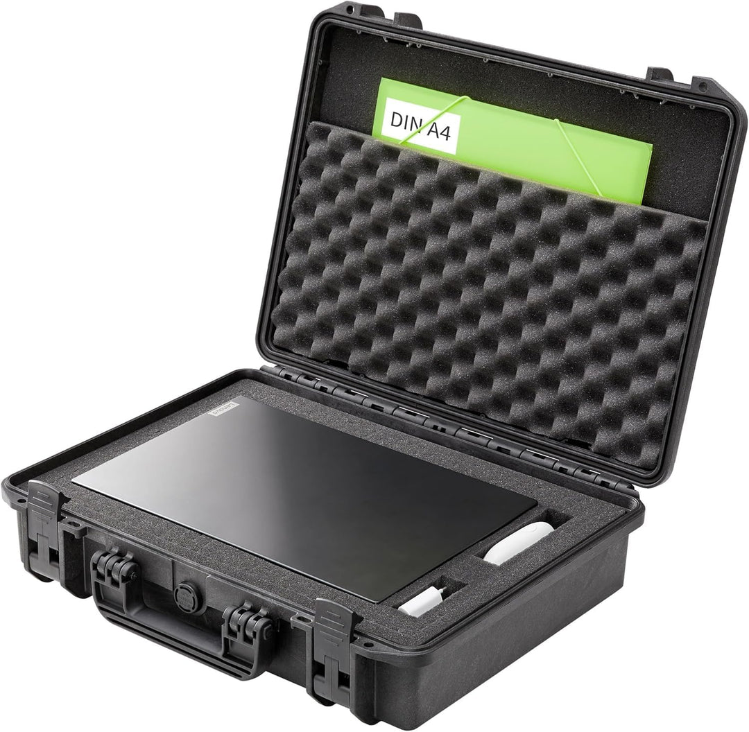TOMcase Laptop Koffer 14-18 Zoll IP67 - Wasserdichter Hartschalenkoffer für Notebook, MacBook & Zube