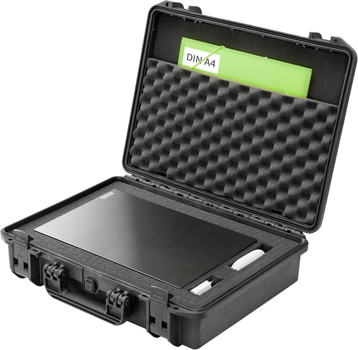 TOMcase Laptop Koffer 14-18 Zoll IP67 - Wasserdichter Hartschalenkoffer für Notebook, MacBook & Zube